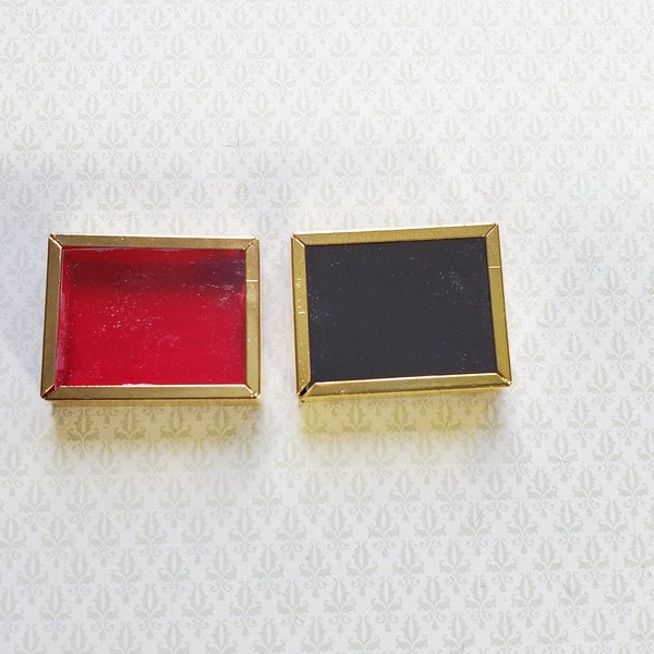 Dollhouse Shadow Box Set of 2 Empty Tiny 1 1/4" x1" Miniature Display Box