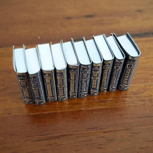 Dollhouse Miniature Book Set x10 Ancient Egypt History 1:12 Scale (blank inside)