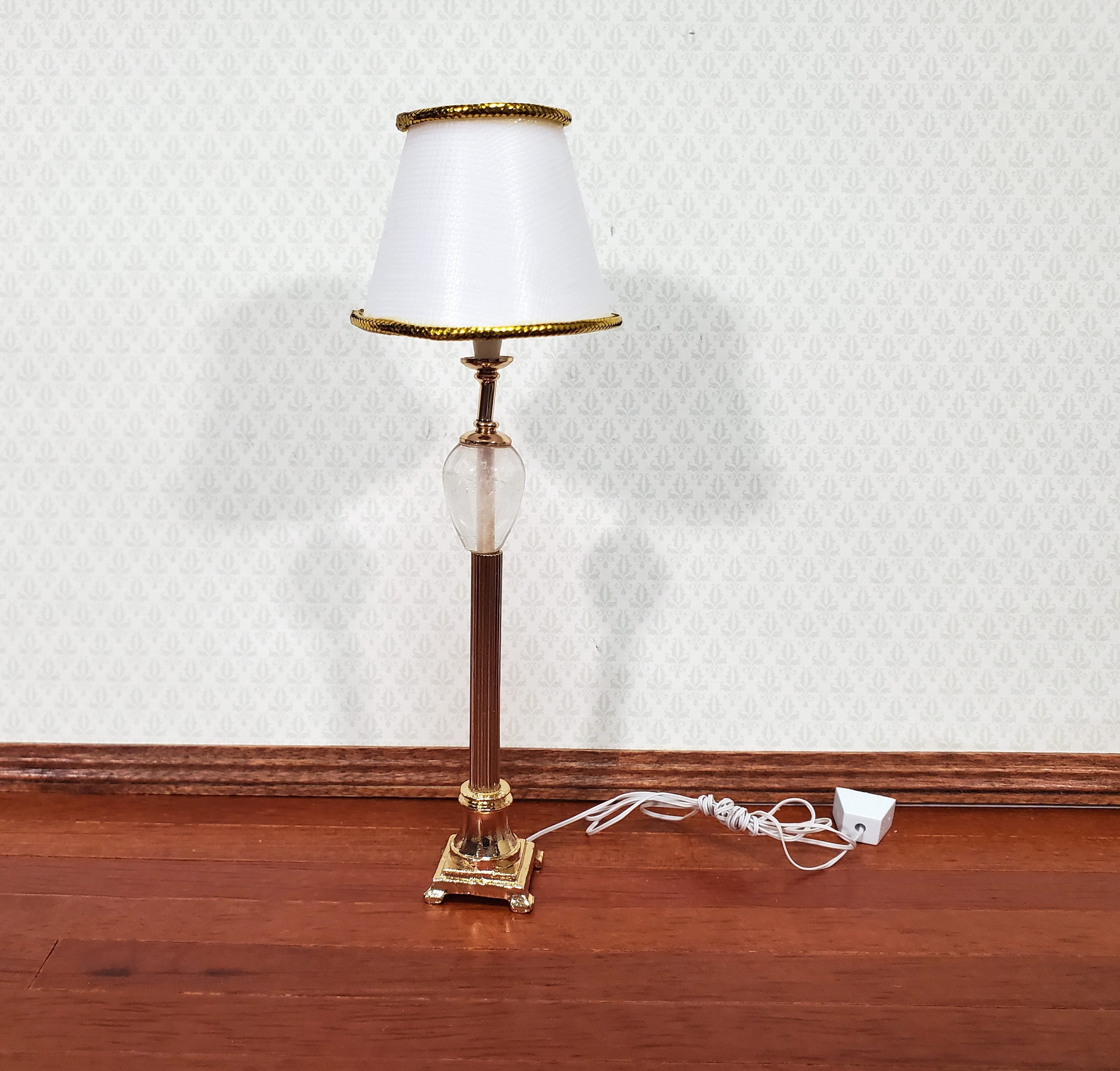 Dollhouse Floor Lamp Tall Light 12 Volt With Plug 112 Scale Etsy