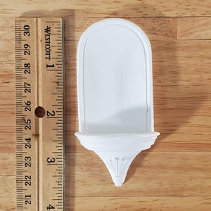 Dollhouse Architectural Wall Niche Shelf 1:12 Scale Cast Resin Flat Back image 3