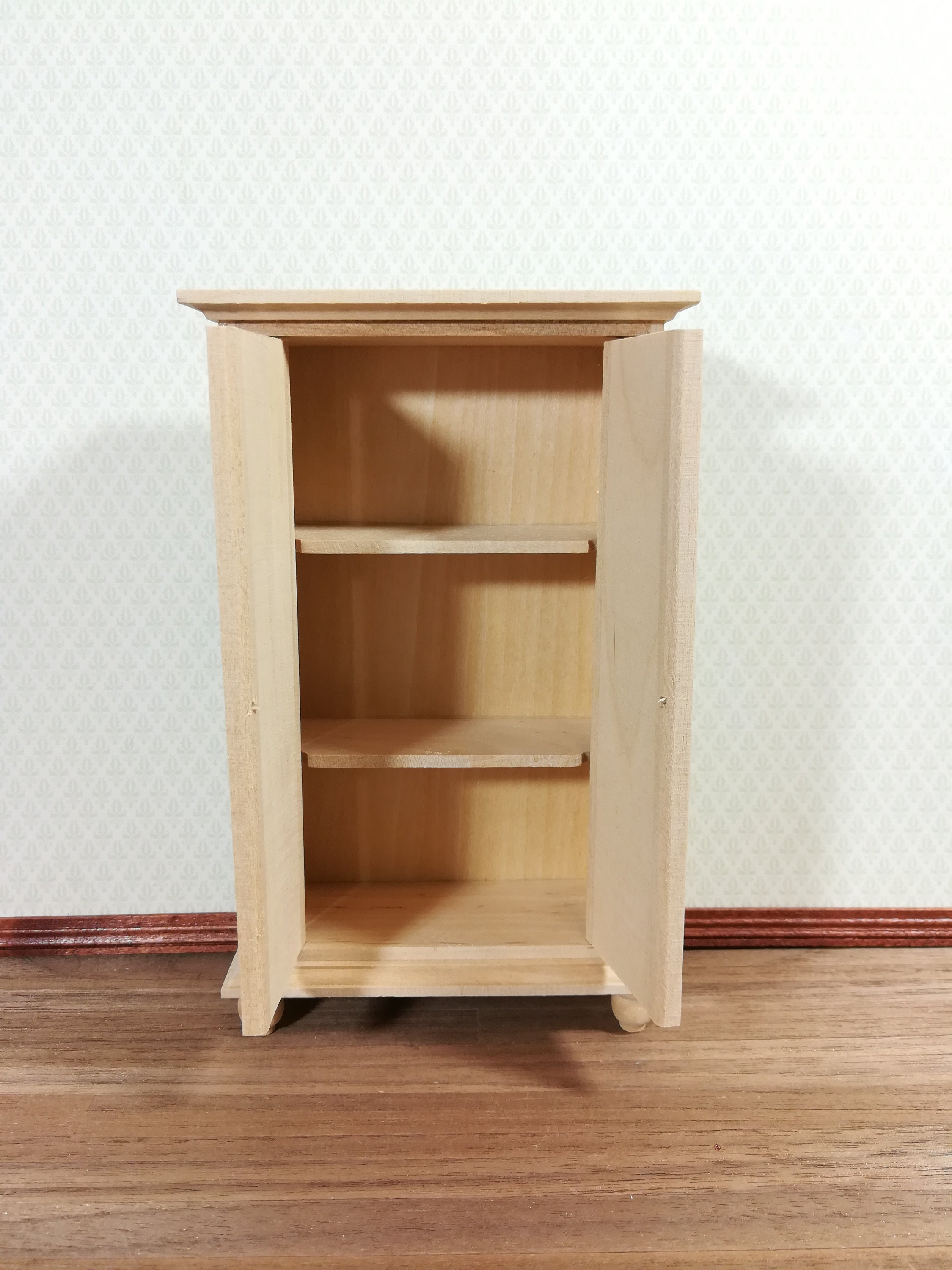 Dollhouse Miniature Wardrobe Armoire Closet Large Furniture 1 12