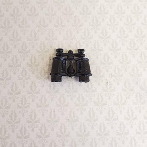 Dollhouse Miniature Binoculars Black Metal 1:12 Scale