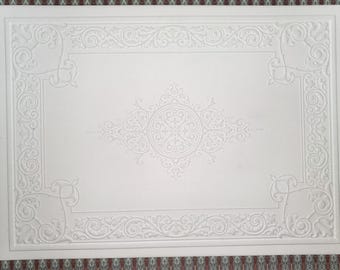 Dollhouse Ceiling Paper Embossed Textured Foam Board 1:12 Scale Miniature World Model 34949