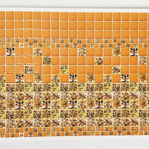 Dollhouse Half Scale Wall Tiles Embossed Orange Rust 1:24 Scale World Model