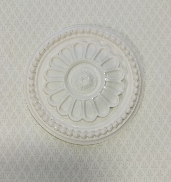 Dollhouse Miniature Large Ceiling Medallion Flower Style Cast Etsy