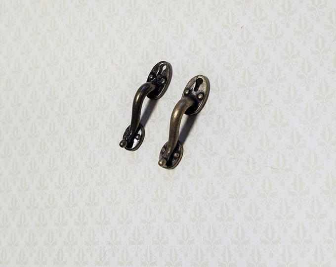 Dollhouse Miniature Door Knobs and Plates Set With Keyhole 112 Scale