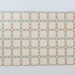 Dollhouse Tile Flooring Sheet Cream Blue/Gray Red 1:12 Scale Break Off Pieces