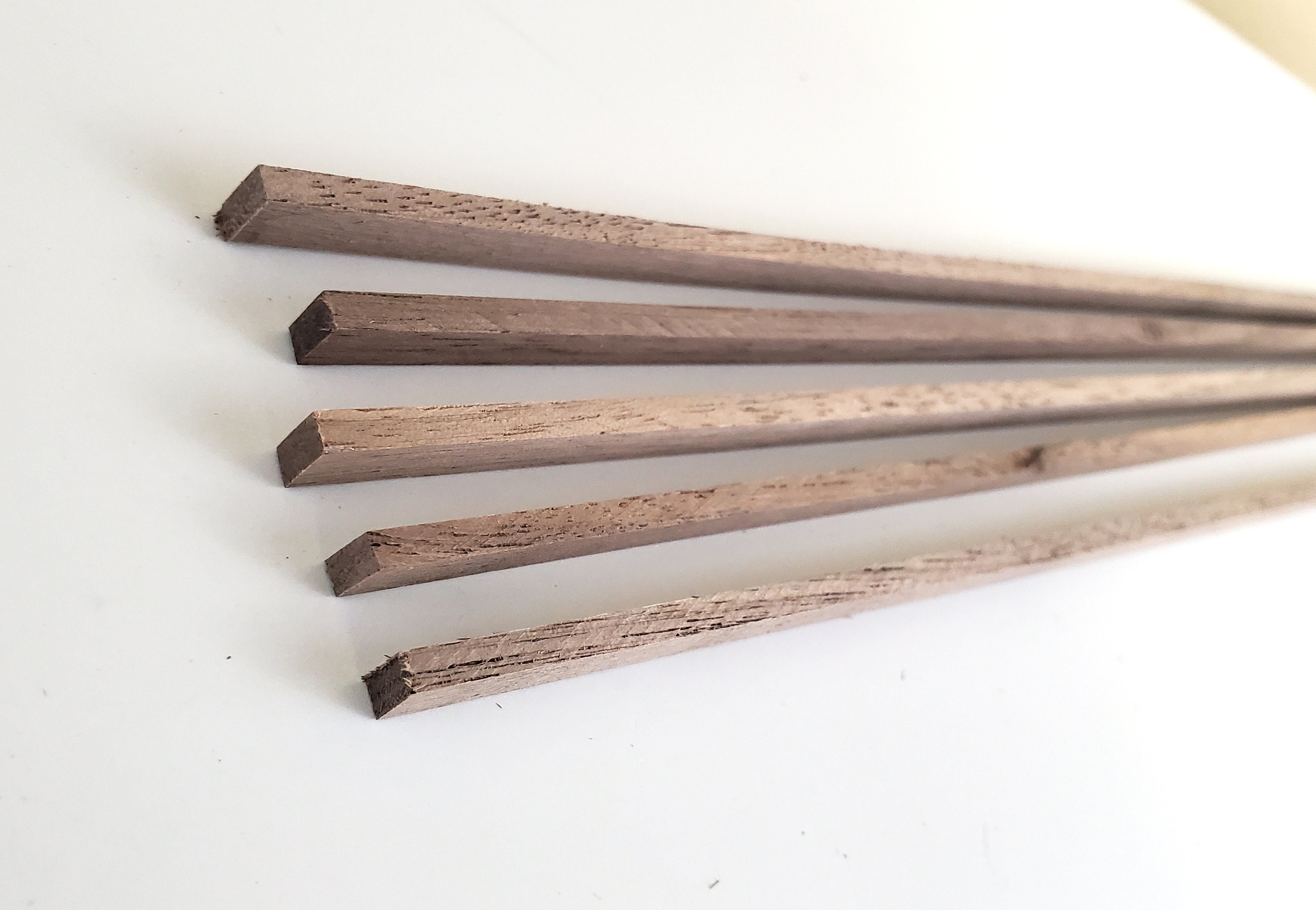 Walnut Wood Strips 5 Pieces 1/8 x 1/4 x 18 Long Etsy