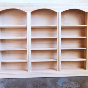 unfinished dollhouse bookcase