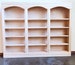 Dollhouse Miniature Library Bookcase or Shop Shelves 3 Bay 5 Shelves 1:12 Scale Furniture Unfinished 