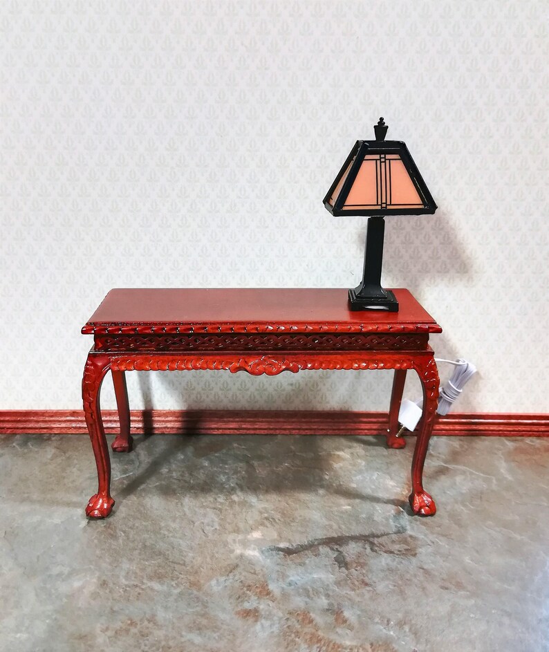 Puppenhaus-Miniaturlampe im Arts & Crafts-Stil, Maßstab 1:12, 12 Volt Bild 2