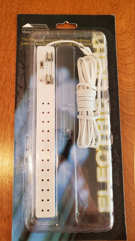 Dollhouse Miniature Power Strip with Fuse & Switch 12 Plugs Etsy