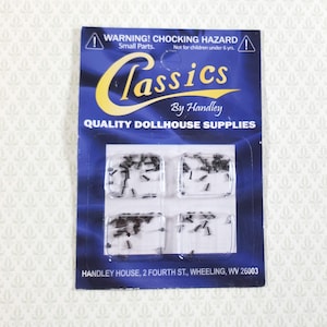 Nails Brads Small Tiny Thin 1/8&quot; Dark Pewter Pack of 100 Dollhouse