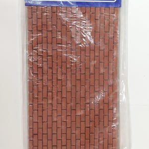 Miniature Red Bricks Kiln Fired Clay 285 Pieces 1:12 Scale Covers 72 sq inches