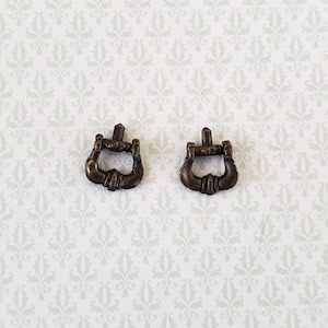 Dollhouse Miniature Drawer Pulls Handles 1:12 Scale Antique Bronze S1608