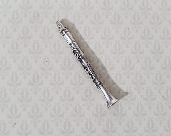 Hztyyier Miniature Clarinette Basse Noire - Ornement Instrument Musique Dollhouse Avec Étui Et Support