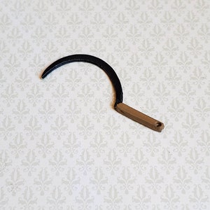 Dollhouse Miniature Sickle Reaping Hook Farm Harvesting Tool 1:12 Scale Metal