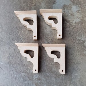 Dollhouse Wood Corbels or Brackets Large 1:12 Scale Set of 4 Victorian HW7028