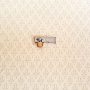 Dollhouse Miniature Padlock with Plate Hasp 1:12 Scale Metal