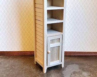 Dollhouse Miniature Cabinet for Bathroom Unpainted Wood 1:12 Scale Furniture