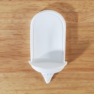 Dollhouse Architectural Wall Niche Shelf 1:12 Scale Cast Resin Flat Back image 1