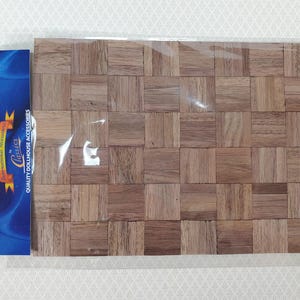 Dollhouse Parquet Real Wood Flooring by Handley House 1:12 Scale Miniature 8&quot; x 6&quot;