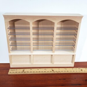 Librería para casa de muñecas, estanterías de tienda, 3 compartimentos, estantes ajustables, muebles a escala 1:12. imagen 4