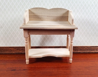 Dollhouse Wash Stand or Sideboard 1:12 Scale Miniature Furniture Unpainted Wood