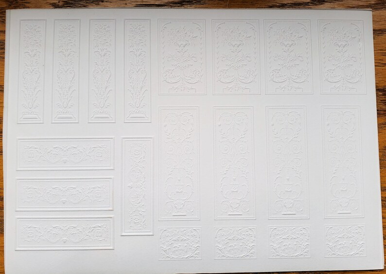 Dollhouse Miniature Wall Panels Embossed Textured Foam Board Etsy