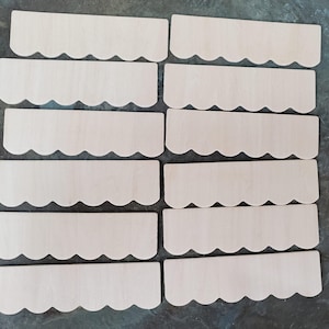 Dollhouse Shingles Wood Strips 12 Pieces 4.5&quot; long 1:12 Scale Miniatures Roof