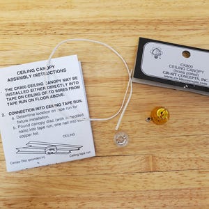 Cir-Kit Ceiling Canopy Adaptor for Lights Chandeliers 1:12 Scale Dollhouse for Tape Wire Set-ups