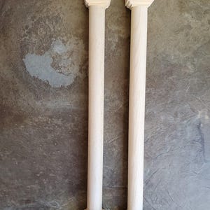 Dollhouse Miniature Round Columns Pillars 2 pieces 8 11/16&quot; Tall 1:12 Scale