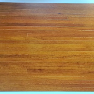 Dollhouse Miniature Red Oak Real Wood Flooring Wide Planks Gloss Finish 18&quot; x 12