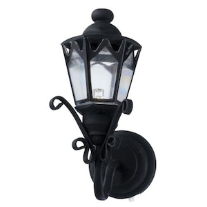 Puppenhaus Batteriebetriebene Kutschen Lampe schwarz LARGE 1:12 Houseworks