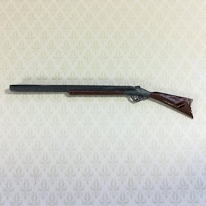 Dollhouse Miniature Shotgun Double Barrel Prop 1:12 Scale Painted Metal 3&quot;
