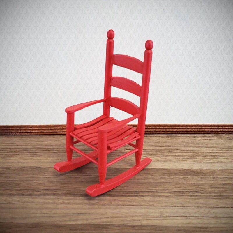 Mini Red Rocking Chair Miniature Rocking Chair - Etsy