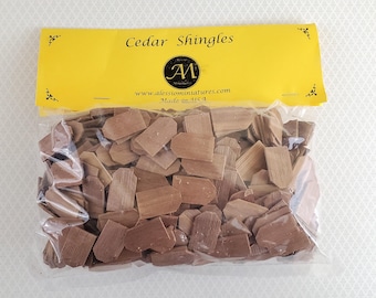 Dollhouse Miniature Shingles Cedar Wood Hexagon 1:12 Scale 500 pieces Alessio 51A