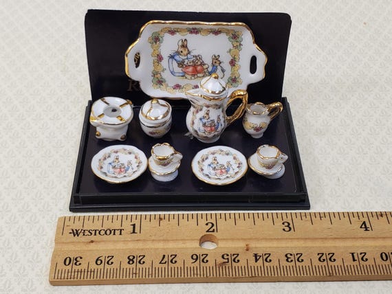 ドールハウス用ビアトリクス・ポター コーヒーティーセット 
