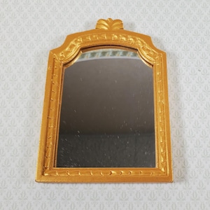 Dollhouse Large Mirror Fancy Wood 1:12 Scale Miniature Victorian 3 3/4&quot; tall