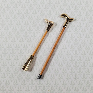 Dollhouse Walking Cane & Duck Head Shoe Horn 1:12 Scale Miniature Accessories