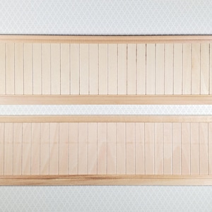 Dollhouse Wainscoting Wall Panels Wood Paneling 2 Sheets 1:12 Scale Miniature