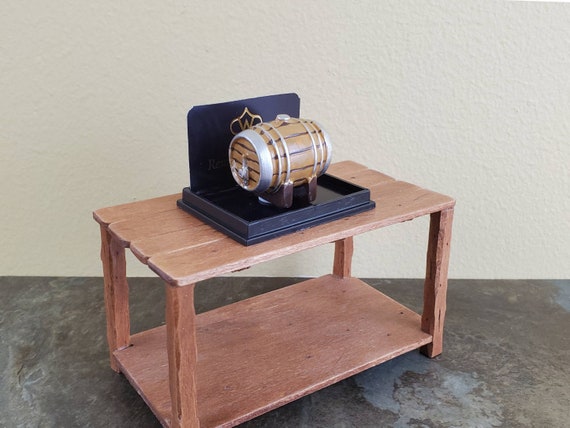Dollhouse Miniature Keg with Tap Small 1:12 Scale Keg Beer or Wine Cask Reutter 