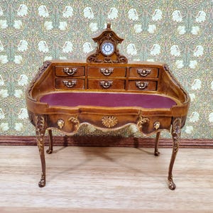 JBM Dollhouse Writing Louis XV Bombe Style Furniture 1:12 Scale Miniature