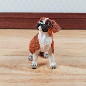 Dollhouse Puppy Dog Box Sitting Pet 1:12 Scale Miniature Animal