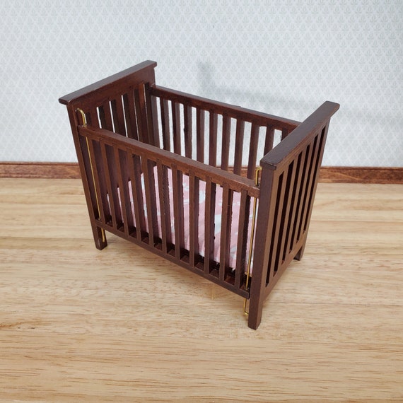 dark walnut crib