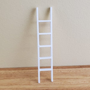 Maison de poupée miniature 6 po. Échelle droite blanc bois à l'échelle 1:12