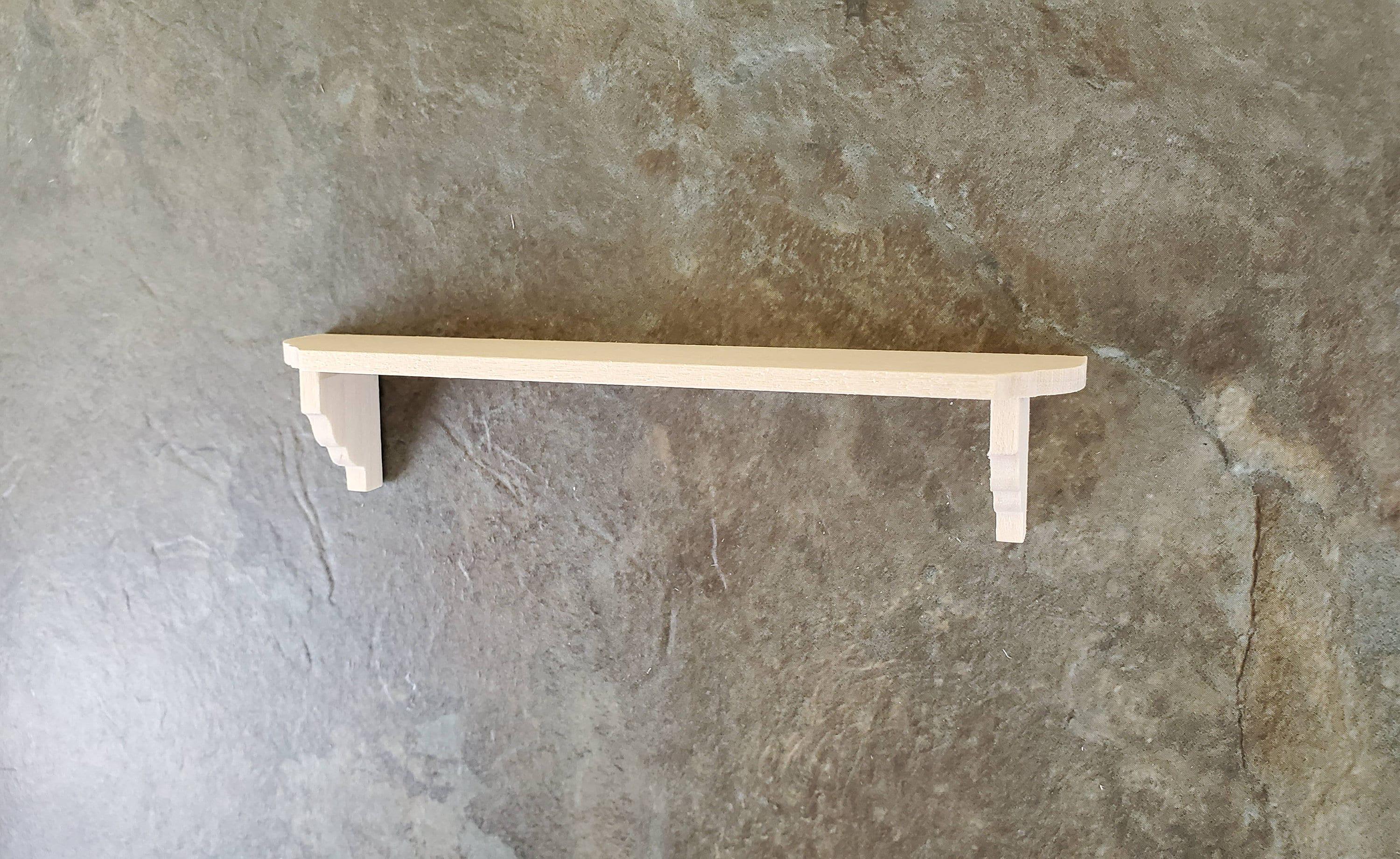 ドールハウス ミニチュア ウォールシェルフ 大型 未完成 1:12 スケール