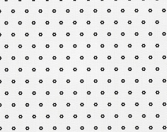 Dockhus Penny Tile Papper med Svarta Hexagonblommor Golv 1:12 Skala Itsy Bitsy