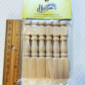 Dollhouse Miniature Newel Posts Large 1:12 Scale for Stairs 3 1/2" Tall HW7012 zdjęcie 2