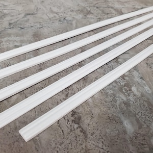 Dollhouse Chair Rail Dado Railing WHITE 5 Pieces 5/16&quot; wide x 18&quot; long for Miniatures